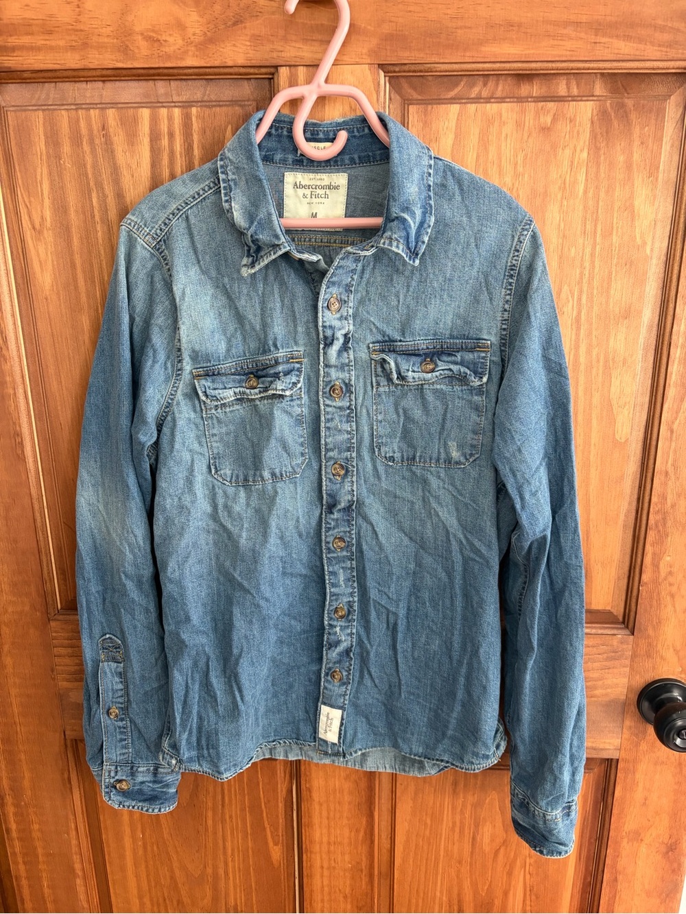 Abercrombie & Fitch Fitted,Denim button up Shirt.Muscle,Rodeo,Western.Men’s: M